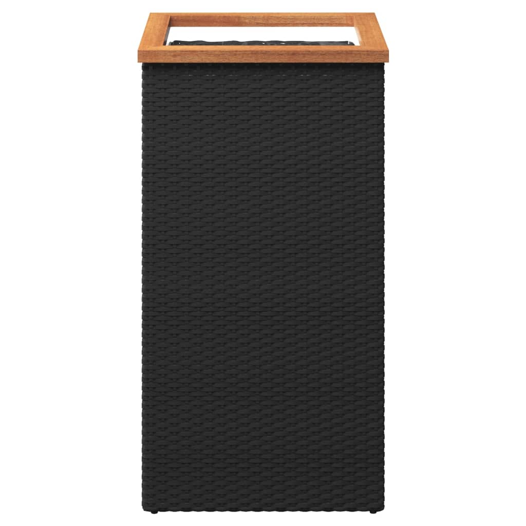 Vidaxl plantenbak 40x40x80 cm poly rattan zwart