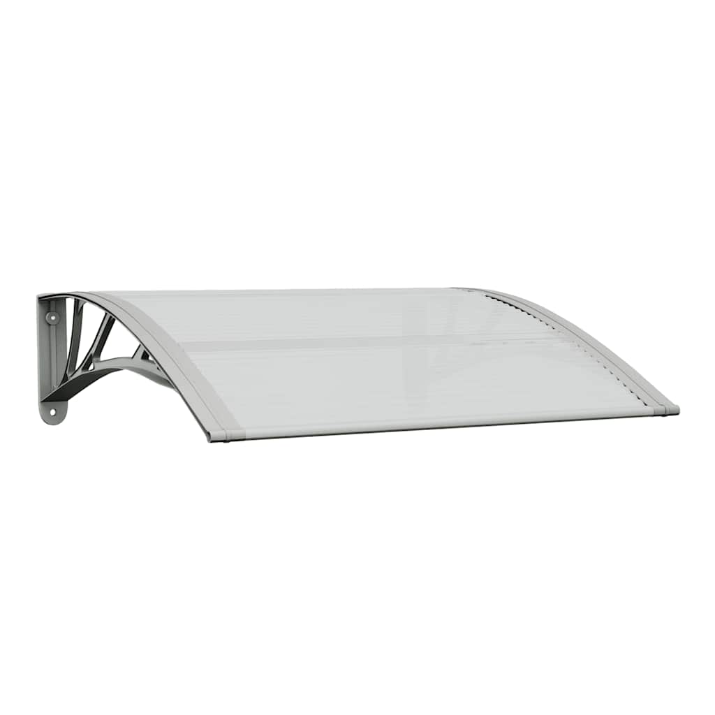 Vidaxl deurluifel grijs en transparant 80x75 cm polycarbonaat