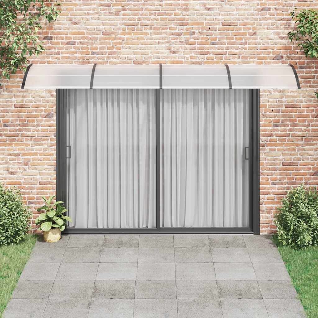Vidaxl deurluifel 400x100 cm polycarbonaat zwart
