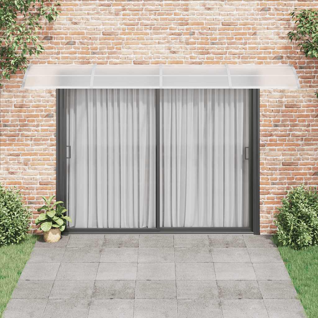 Vidaxl deurluifel grijs 400x100 cm polycarbonaat