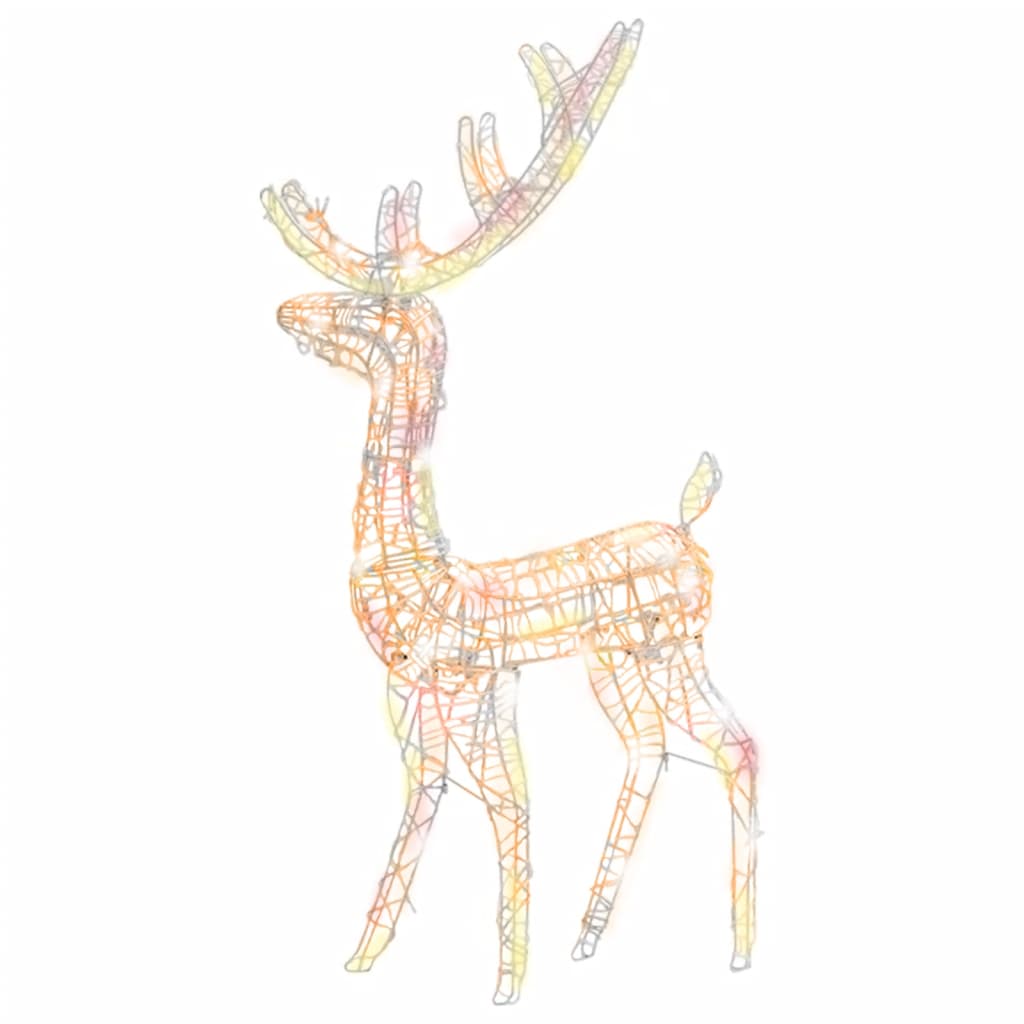 VidaXL Kerstversiering rendier 2 st meerkleurig 120 cm acryl