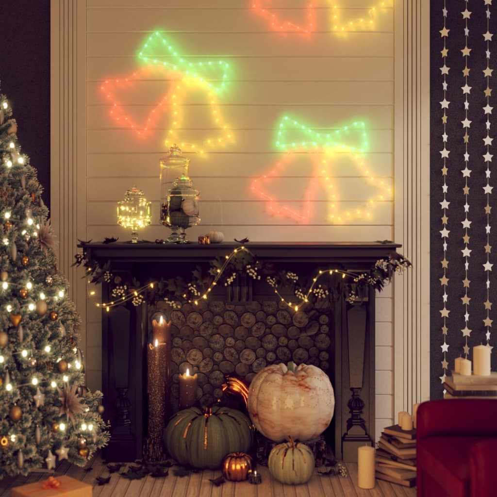 Vidaxl kerstfiguren klokken met 72 led's 2 st 50x56 cm