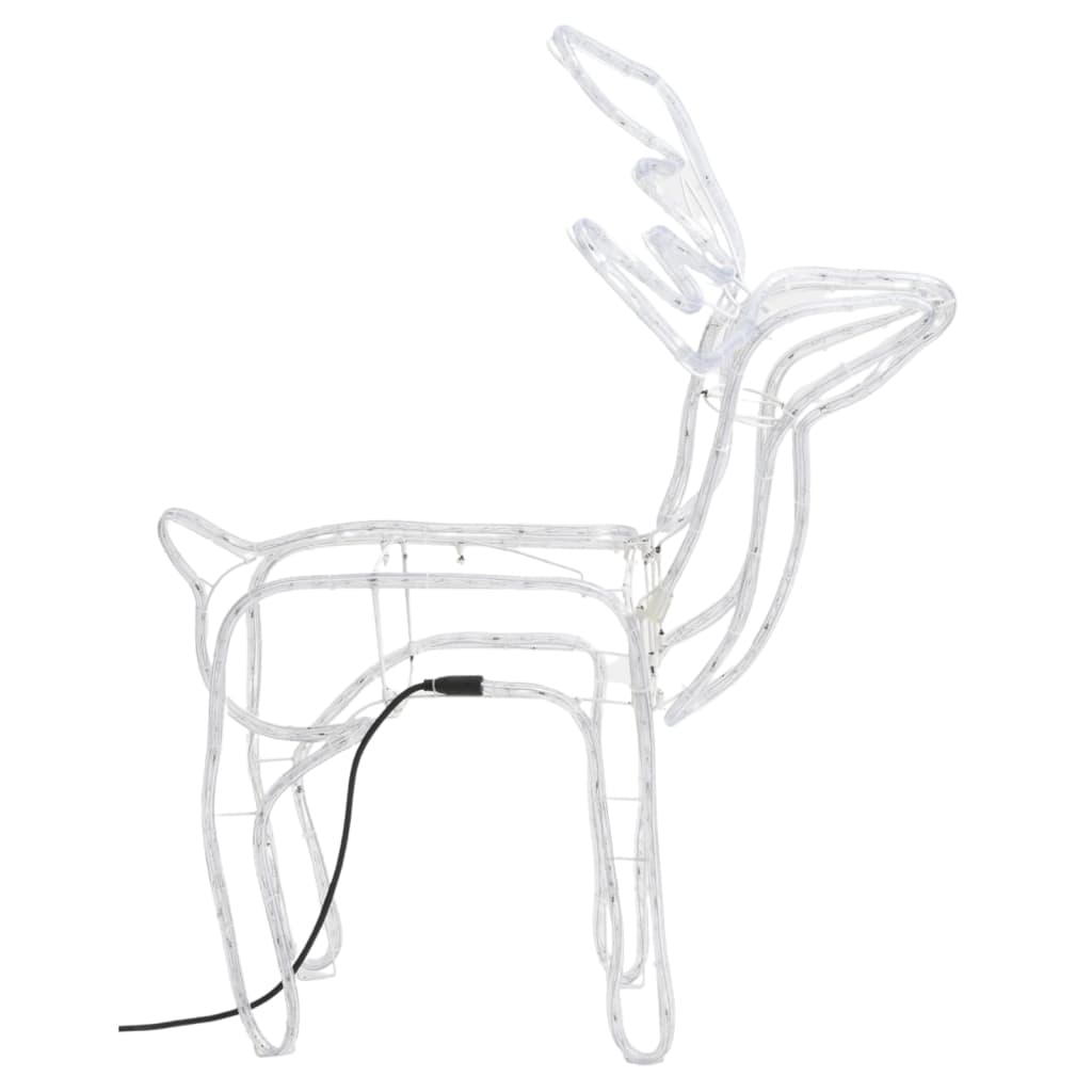 VidaXL Kerstfiguur rendier 3 st 76x42x87 cm warmwit