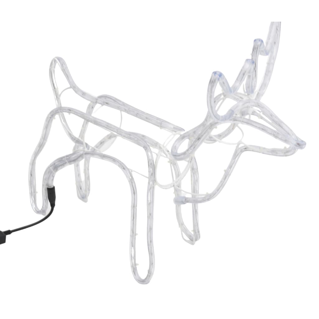 VidaXL Kerstfiguur rendier 3 st 60x30x60 cm warmwit