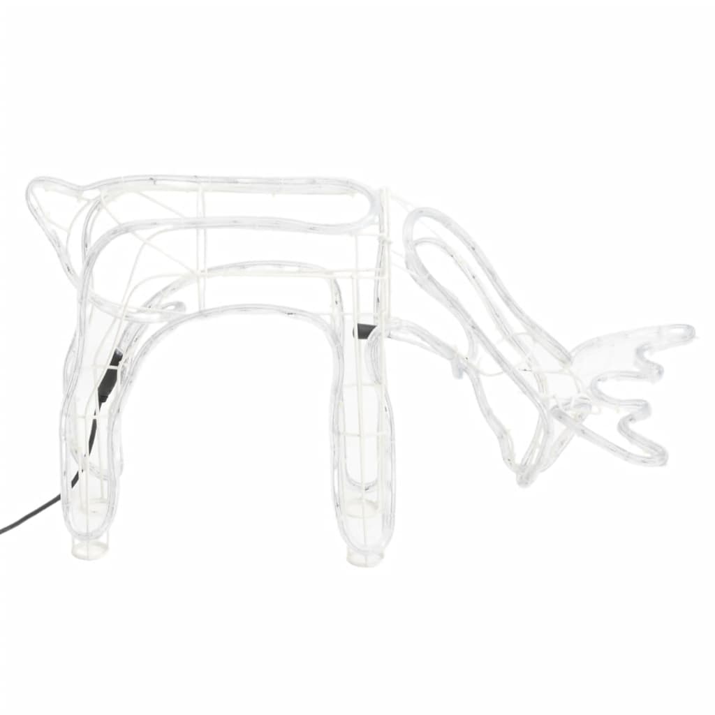 VidaXL Kerstfiguur rendier 3 st 73x31x45 cm warmwit