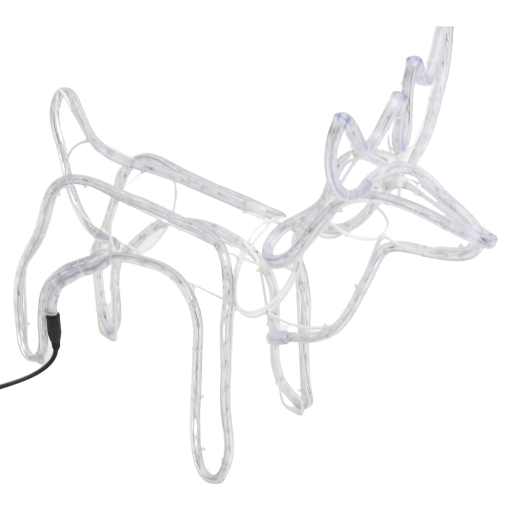 VidaXL Kerstfiguur rendier 2 st 60x30x60 cm koudwit
