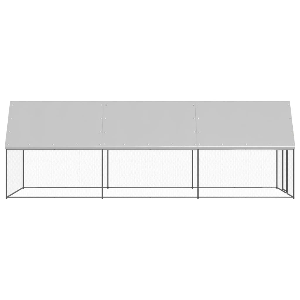 VidaXL Buitenhok voor kippen 2x6x2m gegalvaniseerd staal