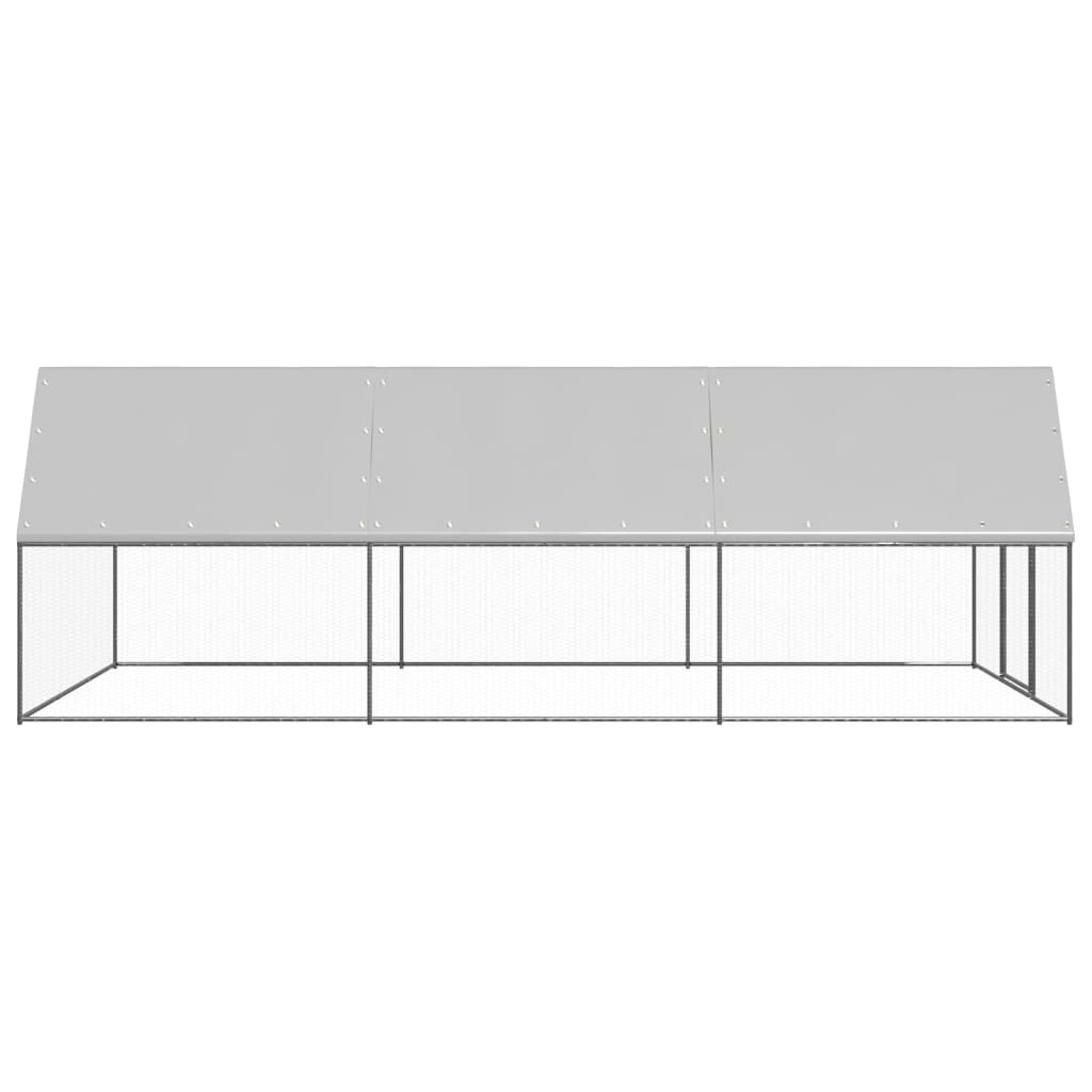 VidaXL Buitenhok voor kippen 3x6x2m gegalvaniseerd staal