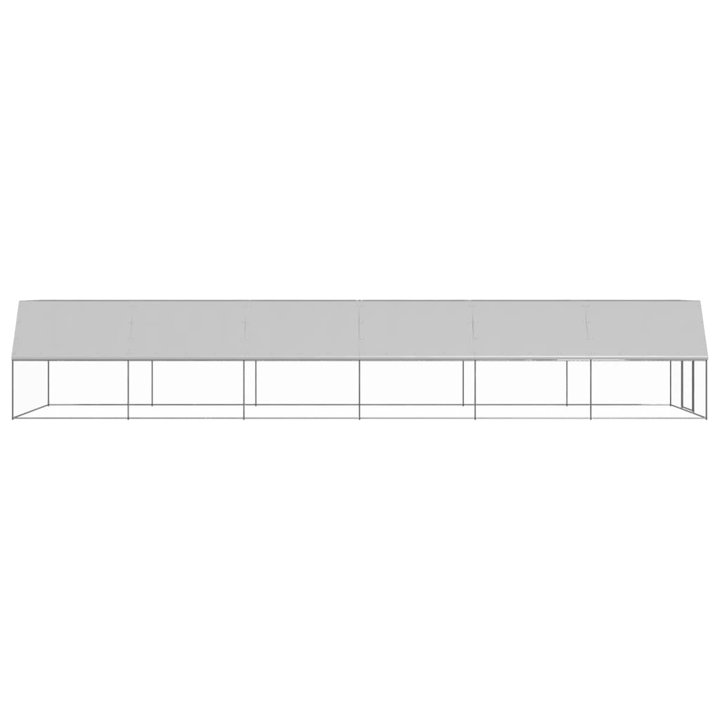 VidaXL Buitenhok voor kippen 3x12x2m gegalvaniseerd staal
