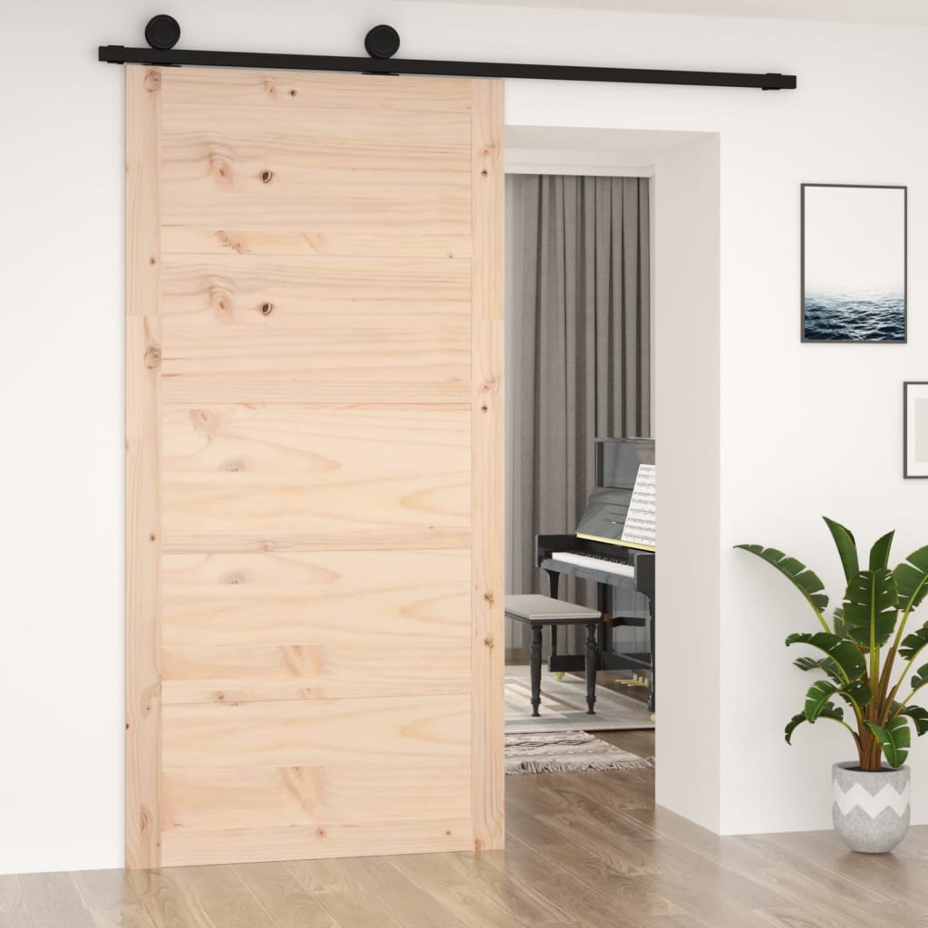 Vidaxl schuifdeur 100x1,8x204,5 cm massief groenhout