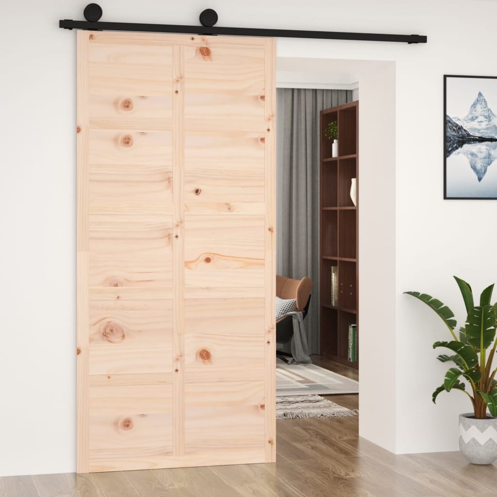 Vidaxl schuifdeur 100x1,8x214 cm massief groenhout