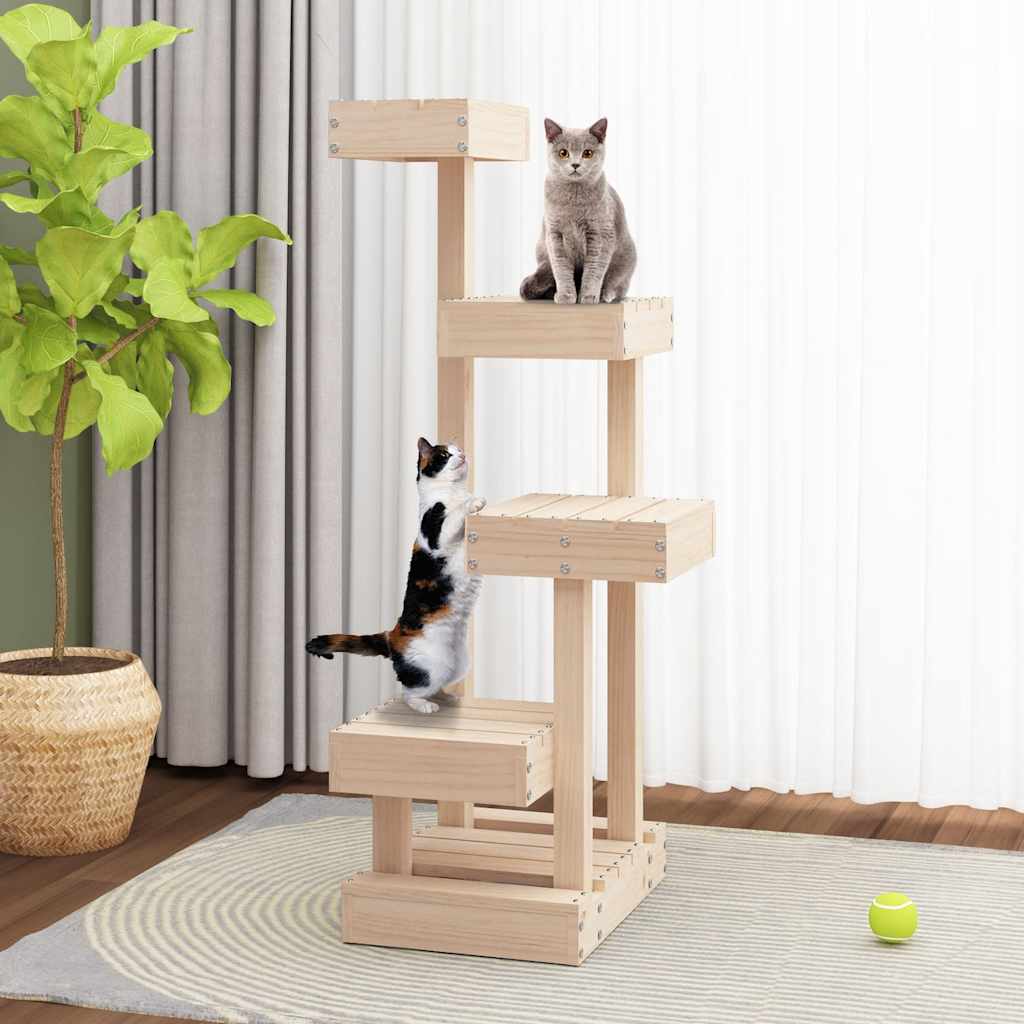 Vidaxl kattenmeubel 45,5x49x103 cm massief groenhout