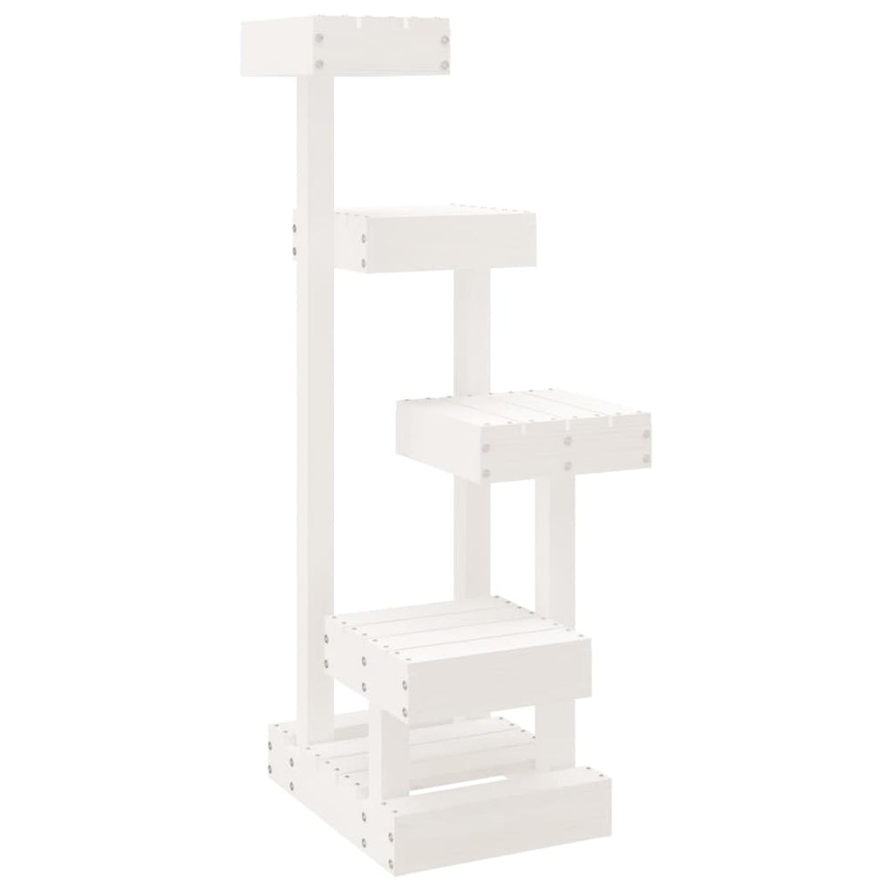 Vidaxl kattenmeubel 45,5x49x103 cm massief groenhout wit