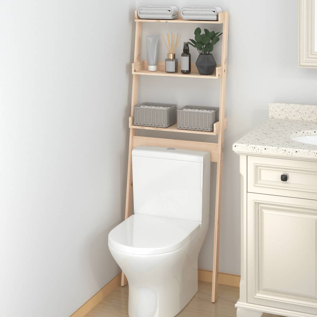 Vidaxl toiletrek 63,5x32x179 cm massief groenhout