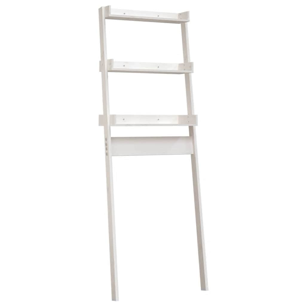 Vidaxl toiletrek 63,5x32x179 cm massief groenhout wit