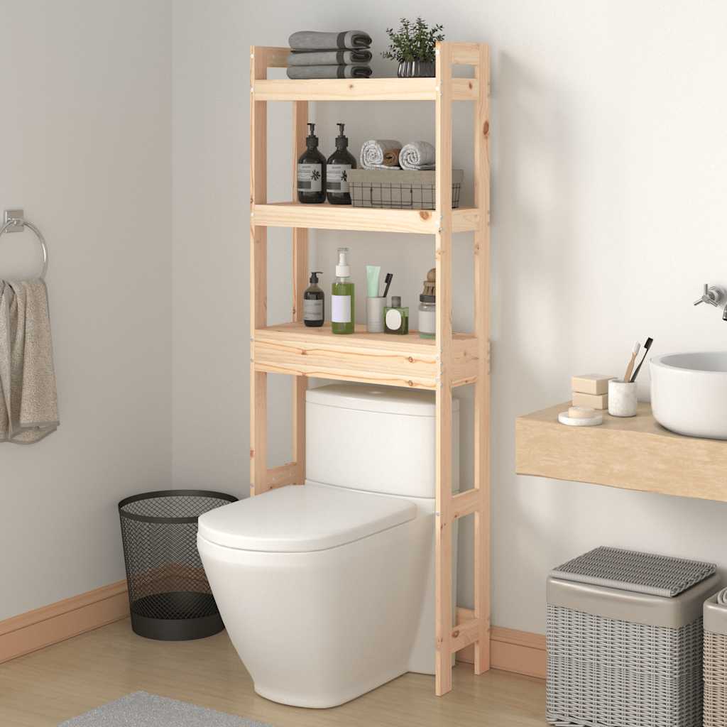 Vidaxl toiletrek 63x26x171 cm massief groenhout