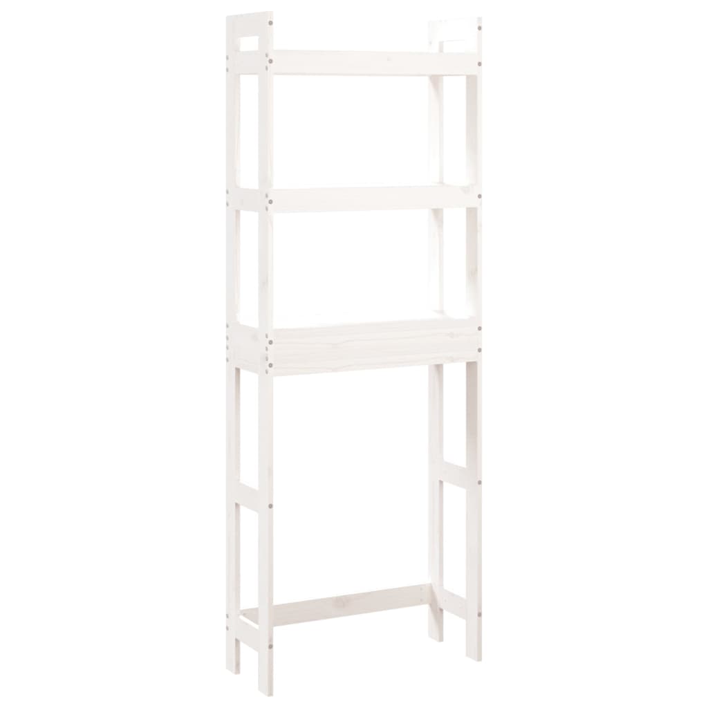 Vidaxl toiletrek 63x26x171 cm massief groenhout wit