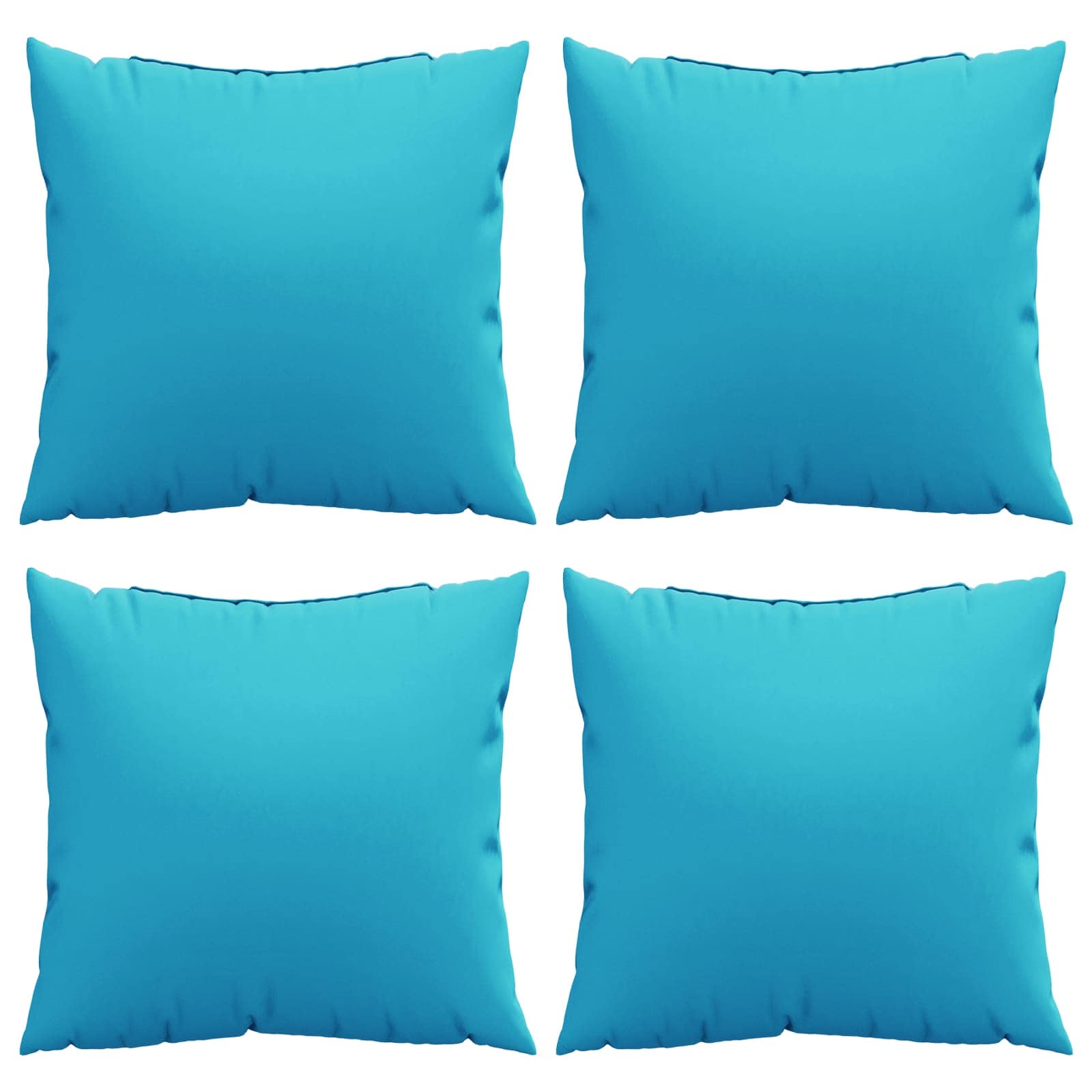 Vidaxl spreidkussens effen 4 pcs turquoise 40 x 40 cm polyester stof
