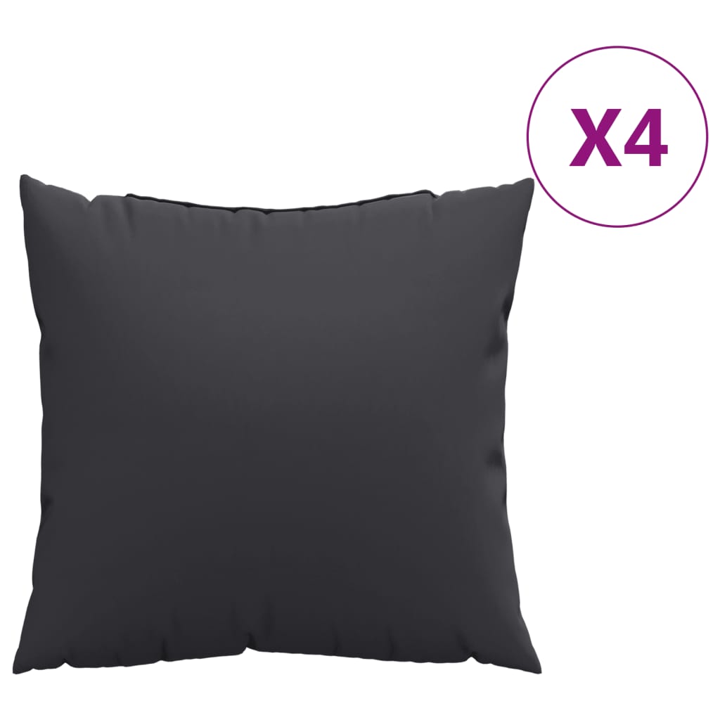 Vidaxl bankkussens 4 st 60x60 cm stof zwart