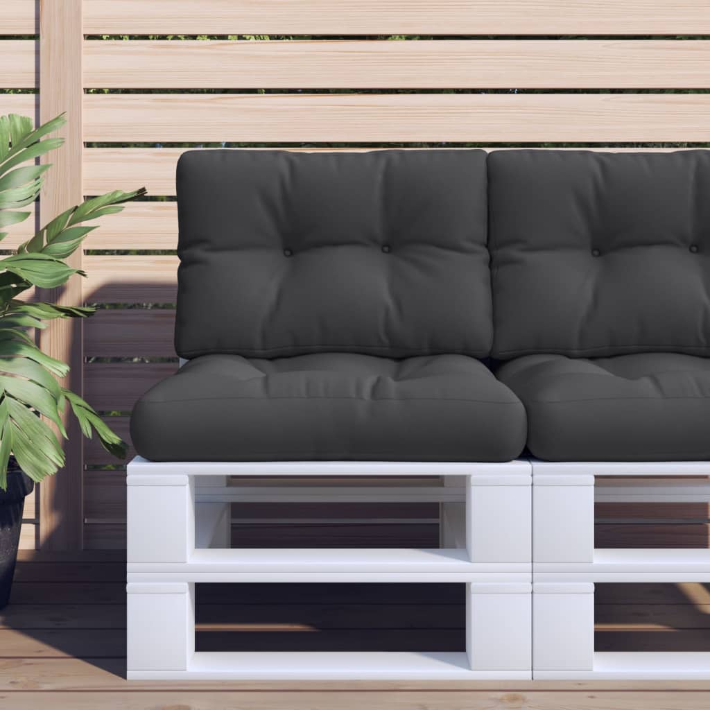 Vidaxl palletkussen 60x40x12 cm stof zwart