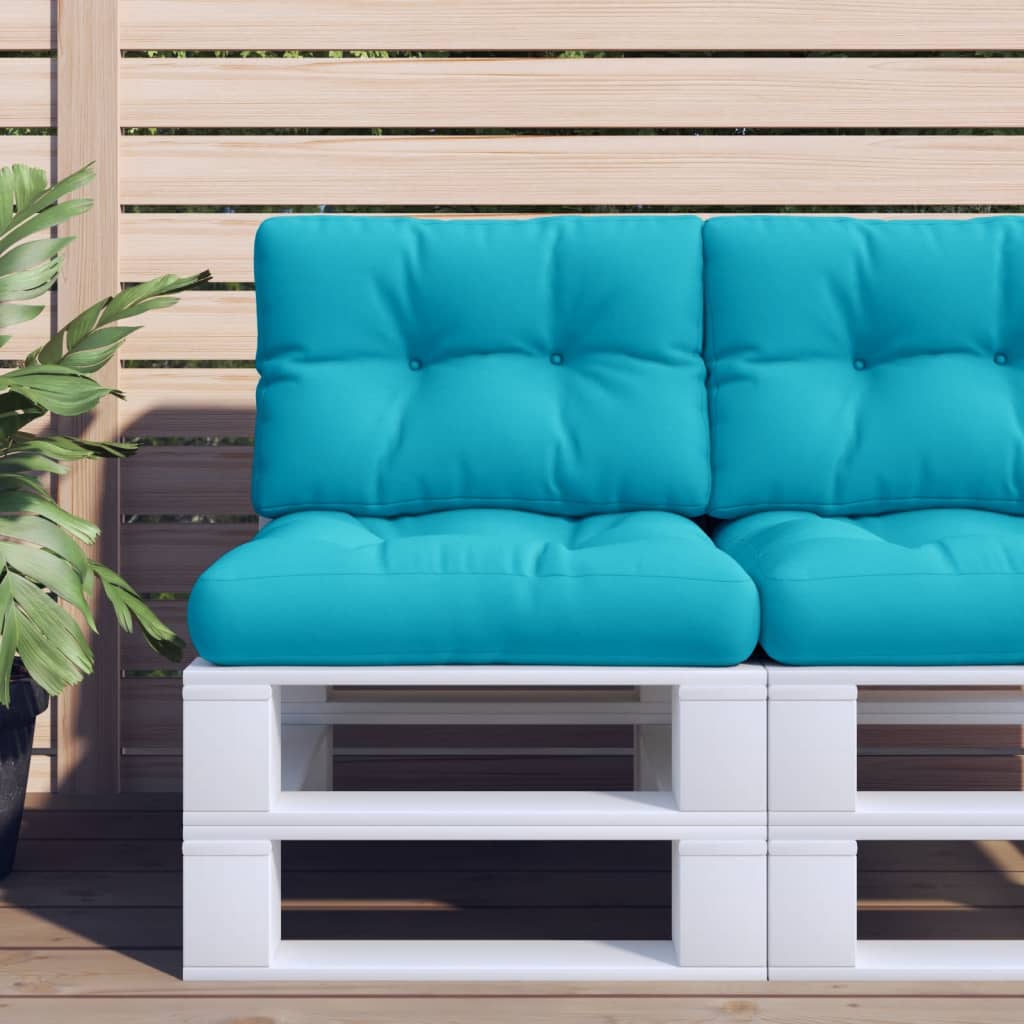 VidaXL Palletbankkussen 60x40x12 cm stof turquoise