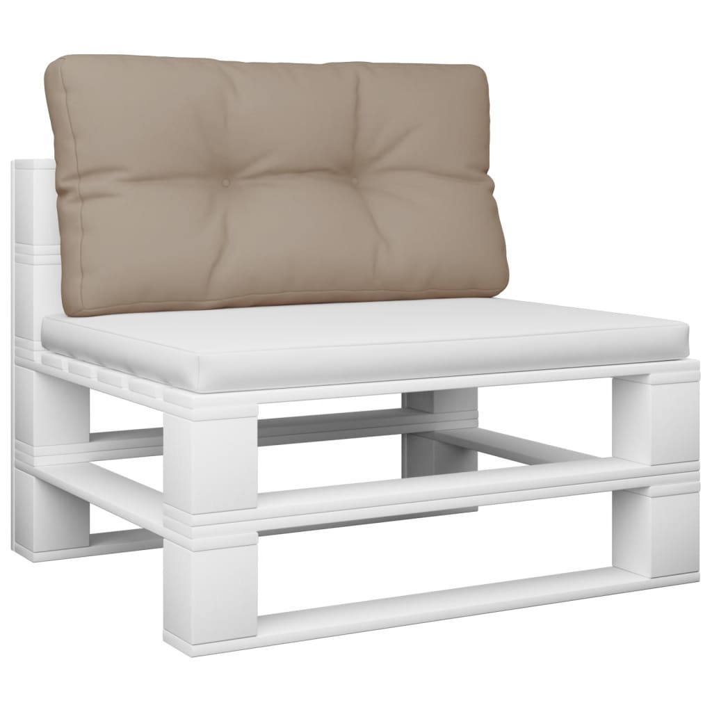 Vidaxl palletkussen 70x40x12 cm stof taupe
