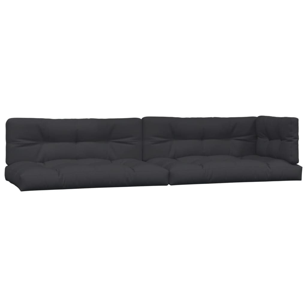 VidaXL Palletkussens 5 st stof zwart