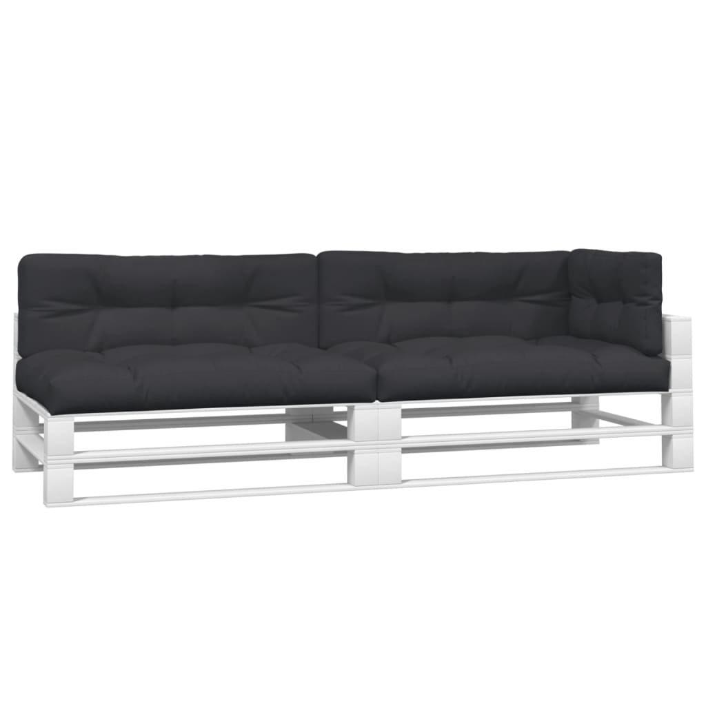 VidaXL Palletkussens 5 st stof zwart