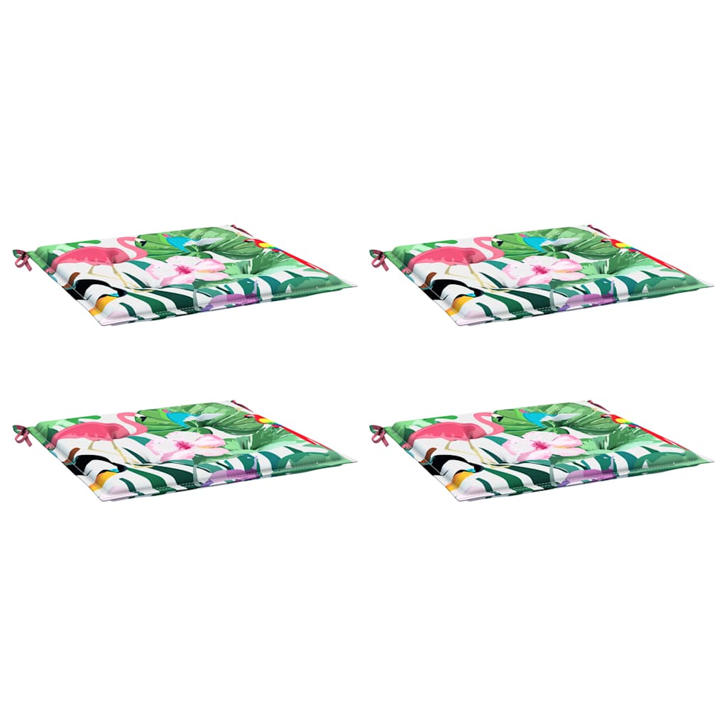 Vidaxl tuinstoelkussens 4 st 40x40x4 cm stof meerkleurig