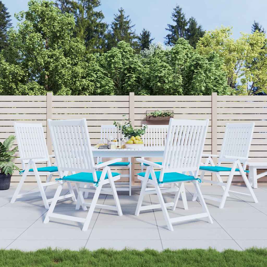 Vidaxl tuinstoelkussens 6 st 40x40x4 cm stof turquoise