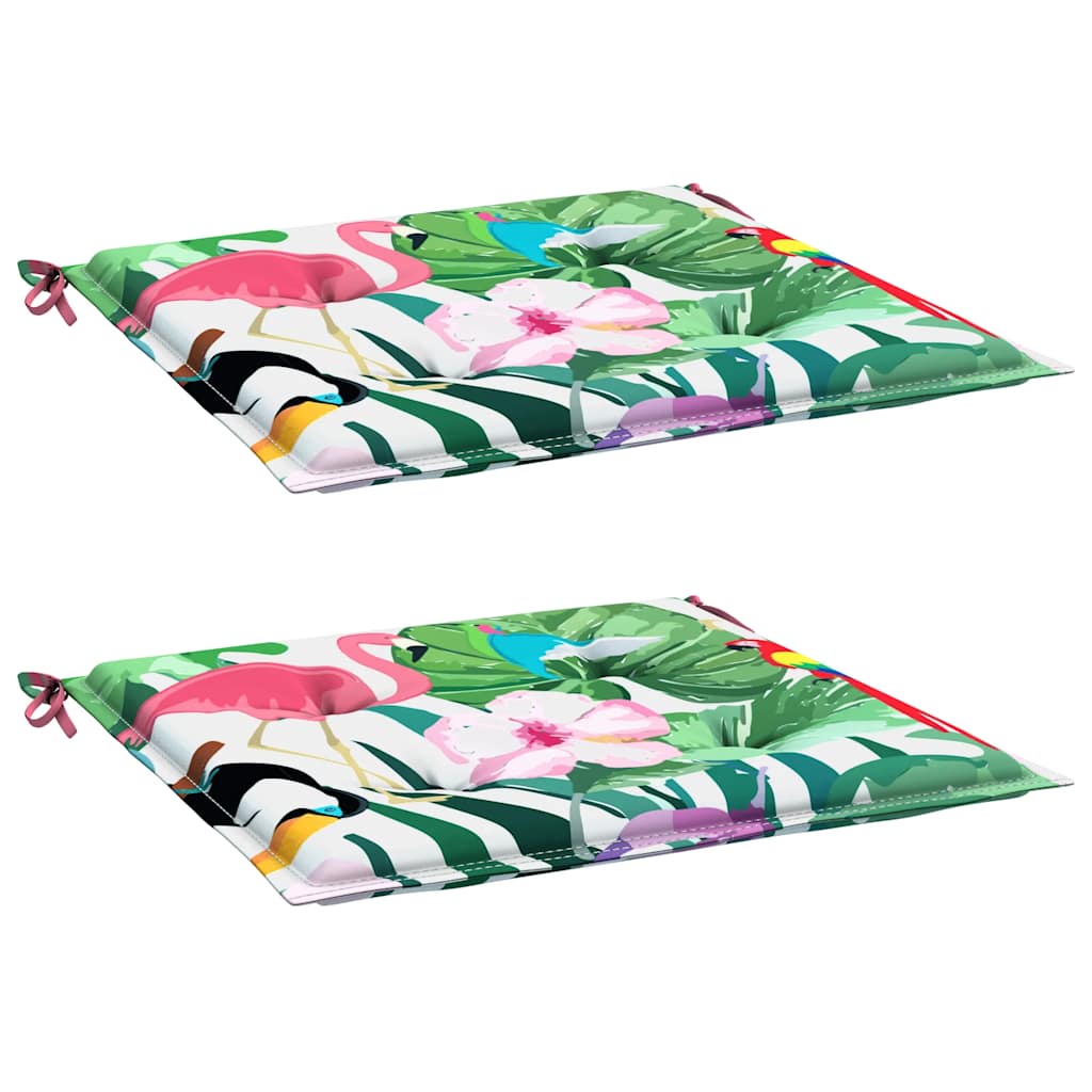 Vidaxl tuinstoelkussens 2 st 50x50x4 cm stof meerkleurig