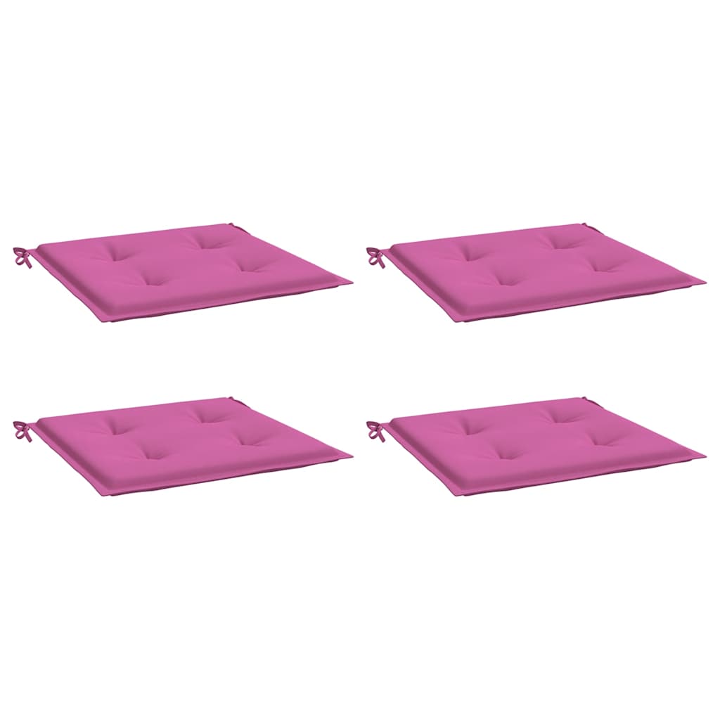 Vidaxl tuinstoelkussens 4 st 50x50x4 cm stof roze
