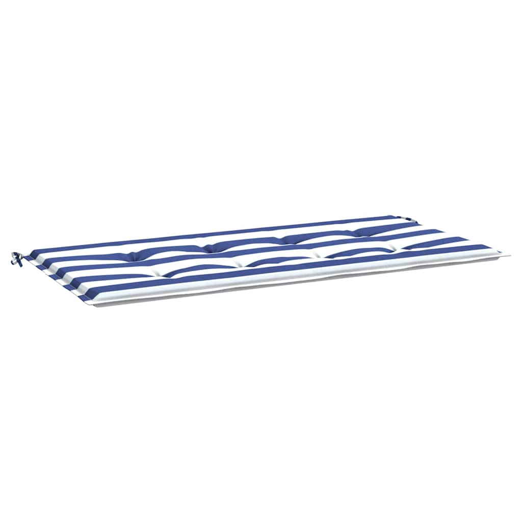 Vidaxl tuinbankkussen gestreept 100x50x4 cm oxford stof wit en blauw