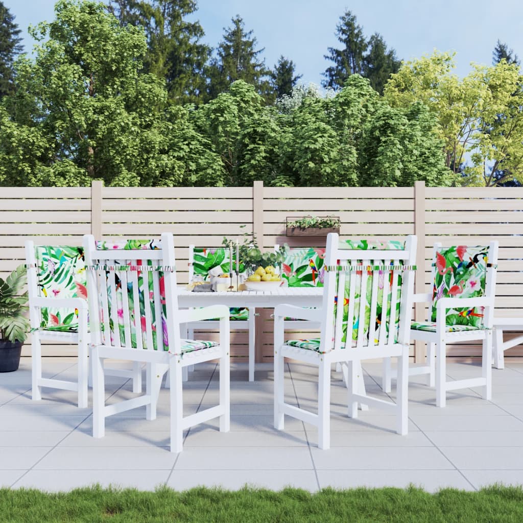 Vidaxl stoelkussens 6 st lage vloerkleed stof meerkleurig