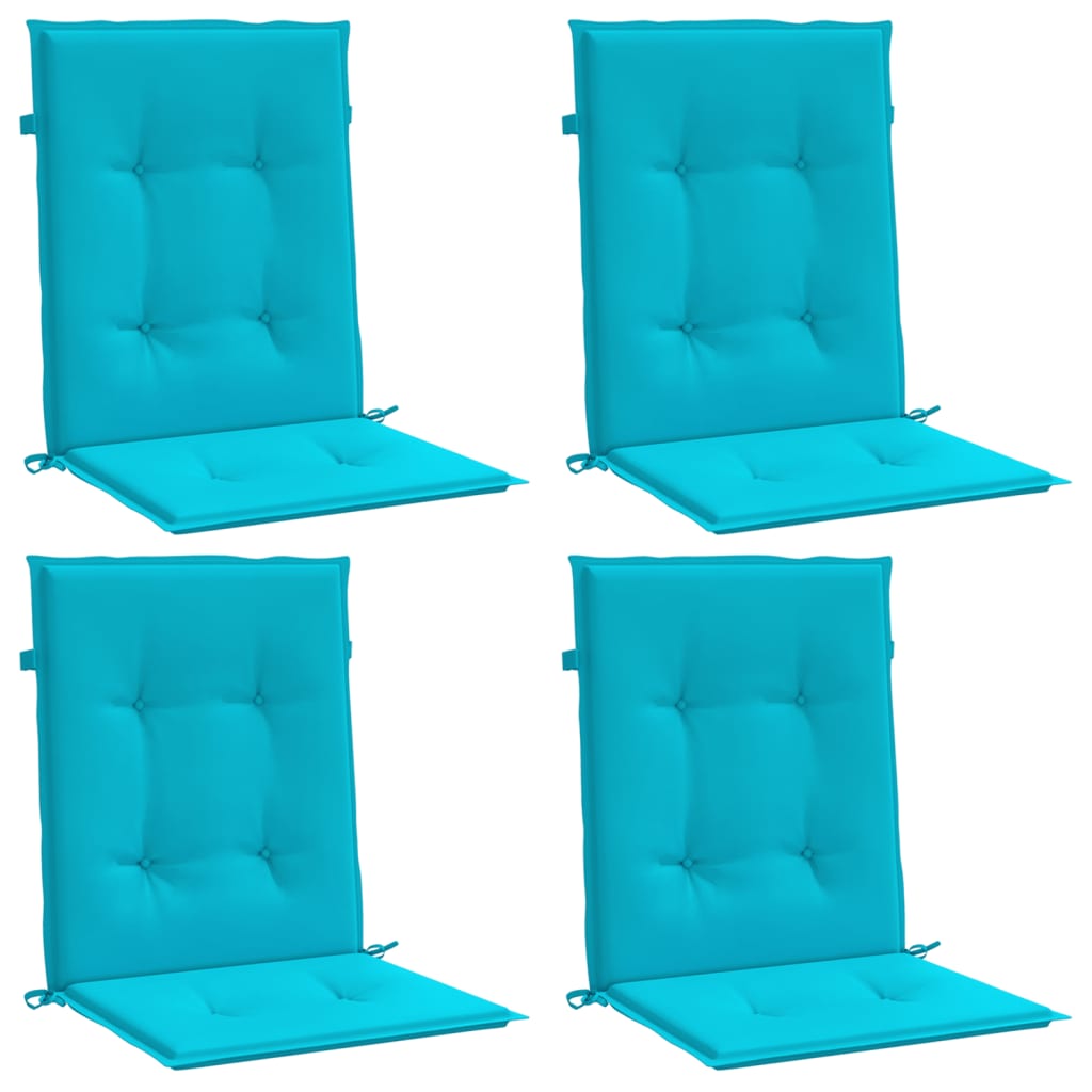 Vidaxl stoelkussens 4 st lage vloerkleed stof turquoise