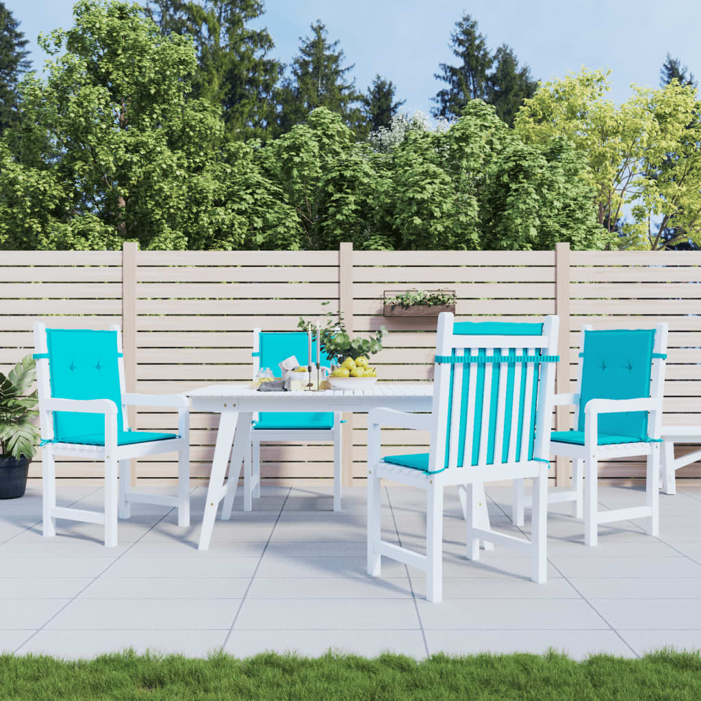 Vidaxl stoelkussens 4 st lage vloerkleed stof turquoise