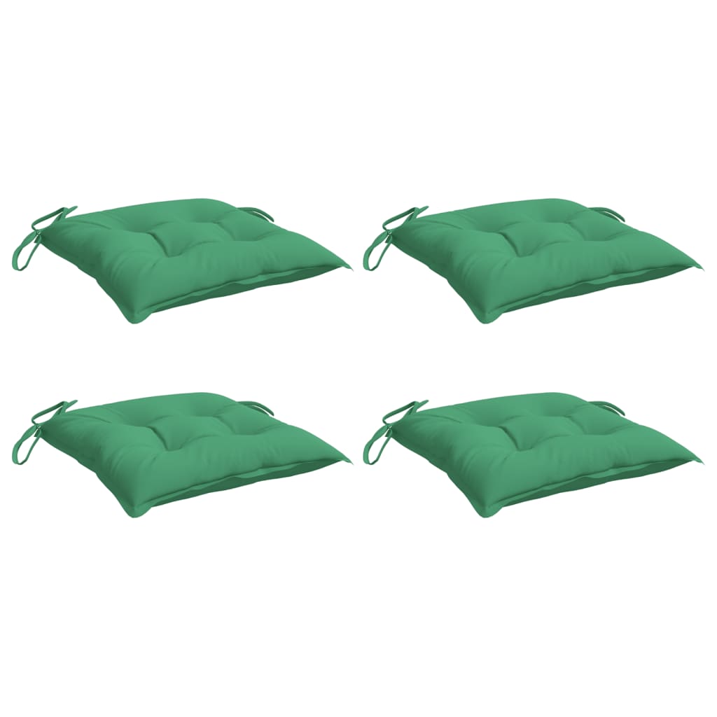 Vidaxl stoelkussens 4 st 40x40x7 cm oxford stof groen