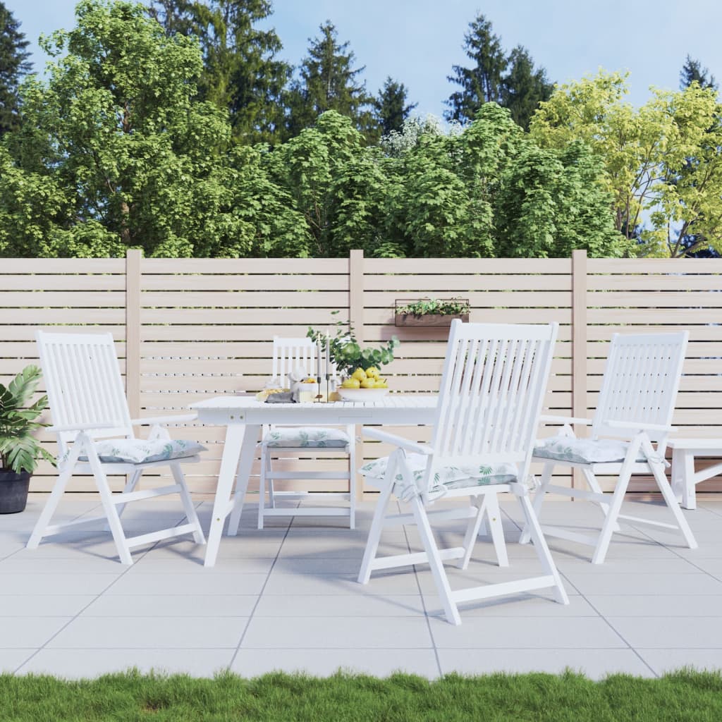 Vidaxl stoelkussens 4 st bladpatroon 40x40x7 cm stof