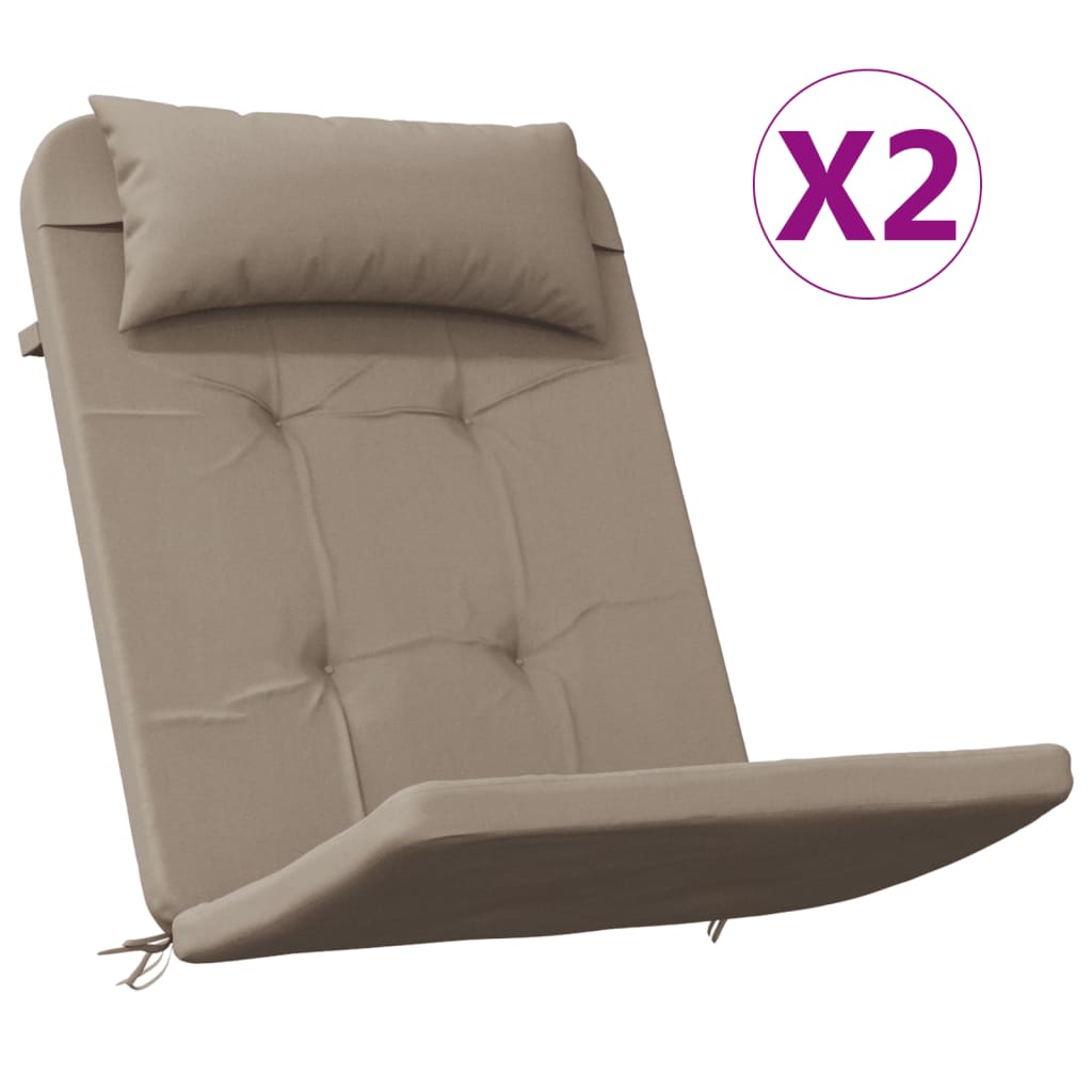 Vidaxl stoelkussens 2 st adirondack oxford stof taupe