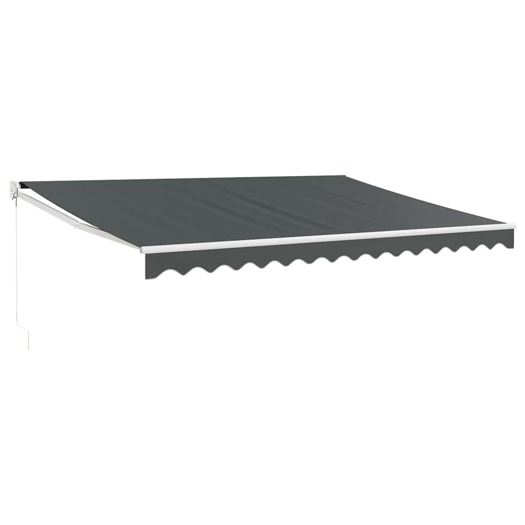 Vidaxl luifel uittrekbaar 4,5x3 m stof en aluminium antracietkleurig