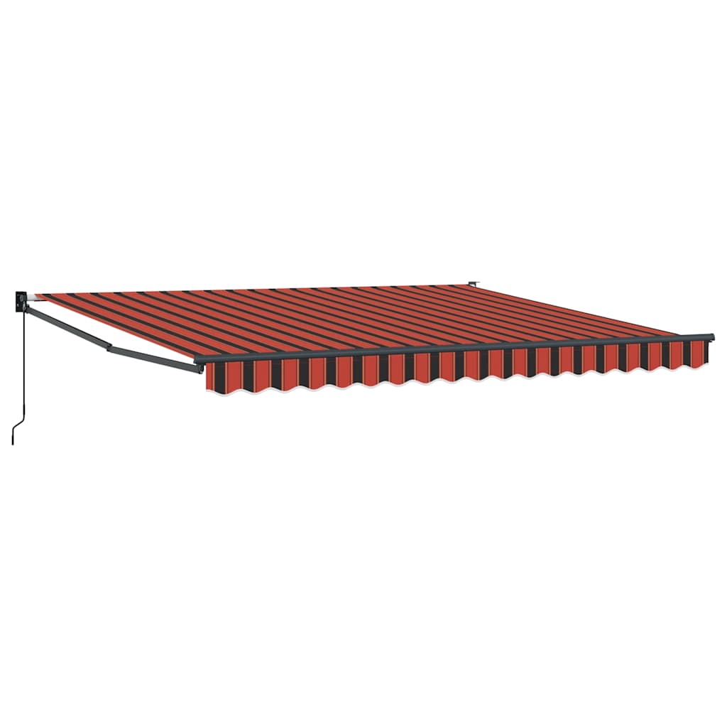 Vidaxl luifel uittrekbaar 4x3 m stof en aluminium oranje en bruin
