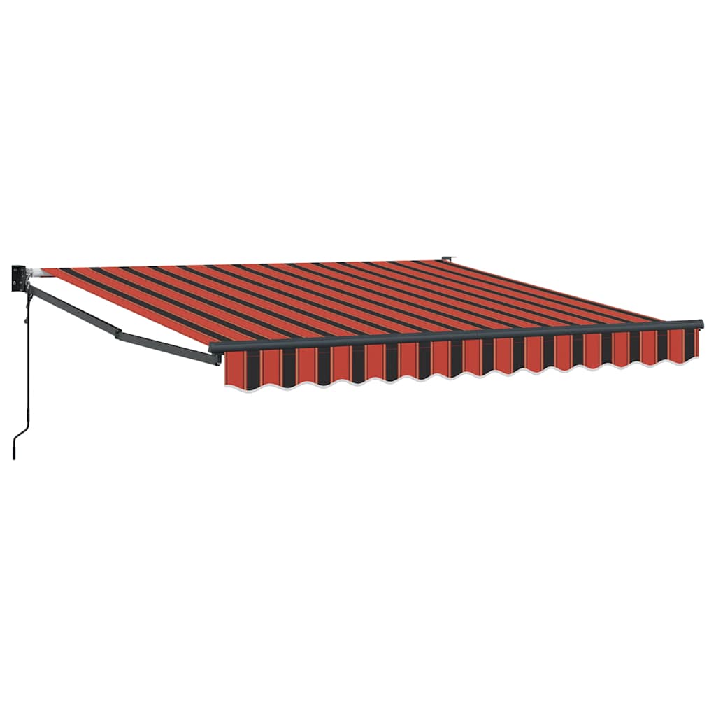 Vidaxl luifel automatisch uitschuifbaar 3,5x2,5 m oranje en bruin