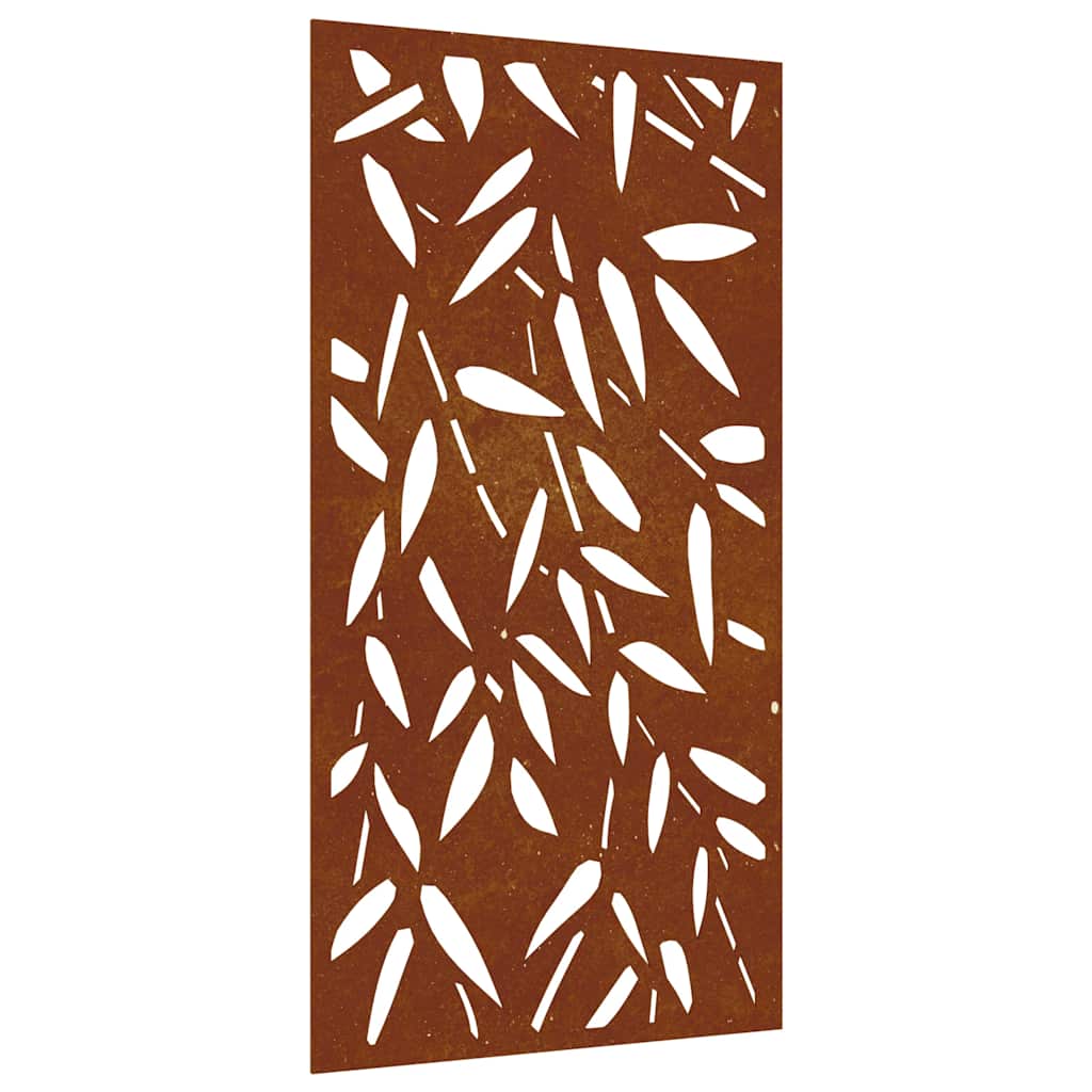 VidaXL Wanddecoratie tuinbladontwerp 105x55 cm cortenstaal