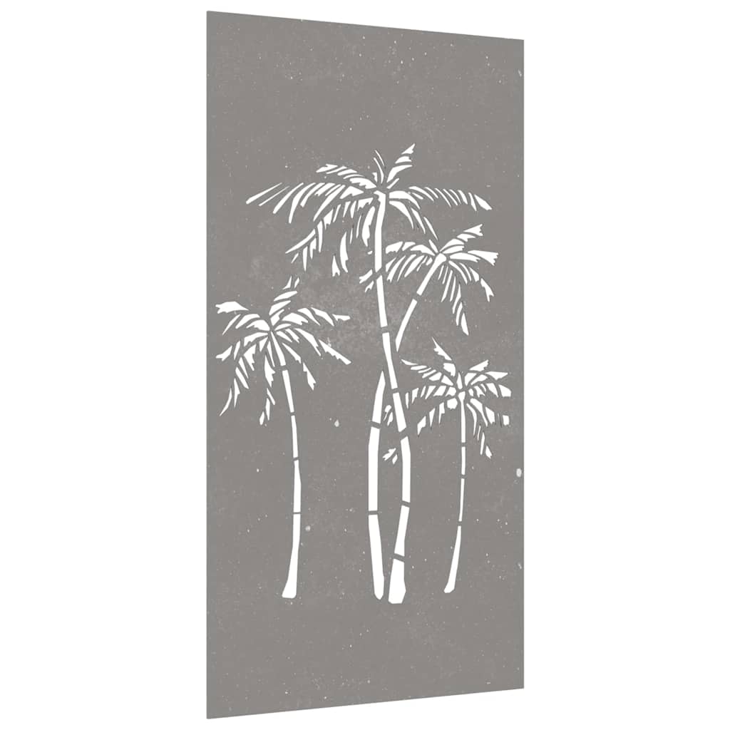 Vidaxl wanddecoratie tuin palmboomontwerp 105x55 cm cortenstaal