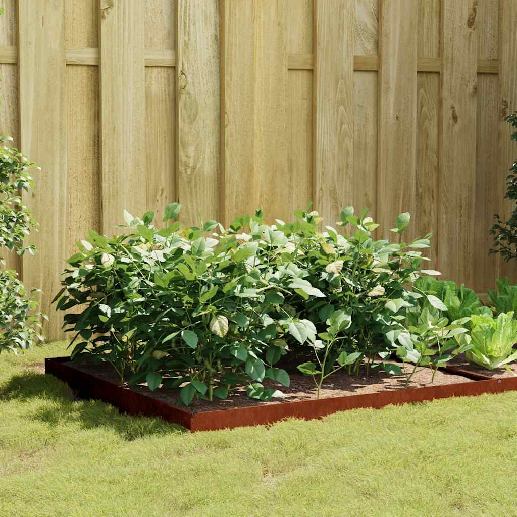 Vidaxl plantenbak 100x100x18,5 cm cortenstaal