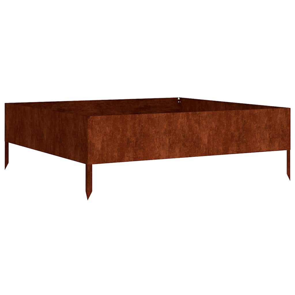 Vidaxl plantenbak verhoogd 100x100x33,5 cm cortenstaal