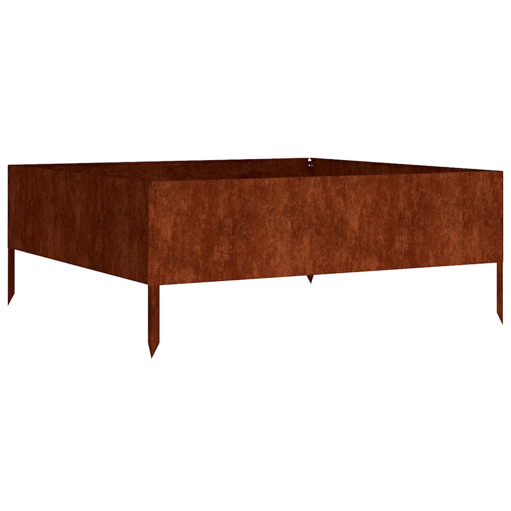 Vidaxl plantenbak 100x100x41 cm cortenstaal