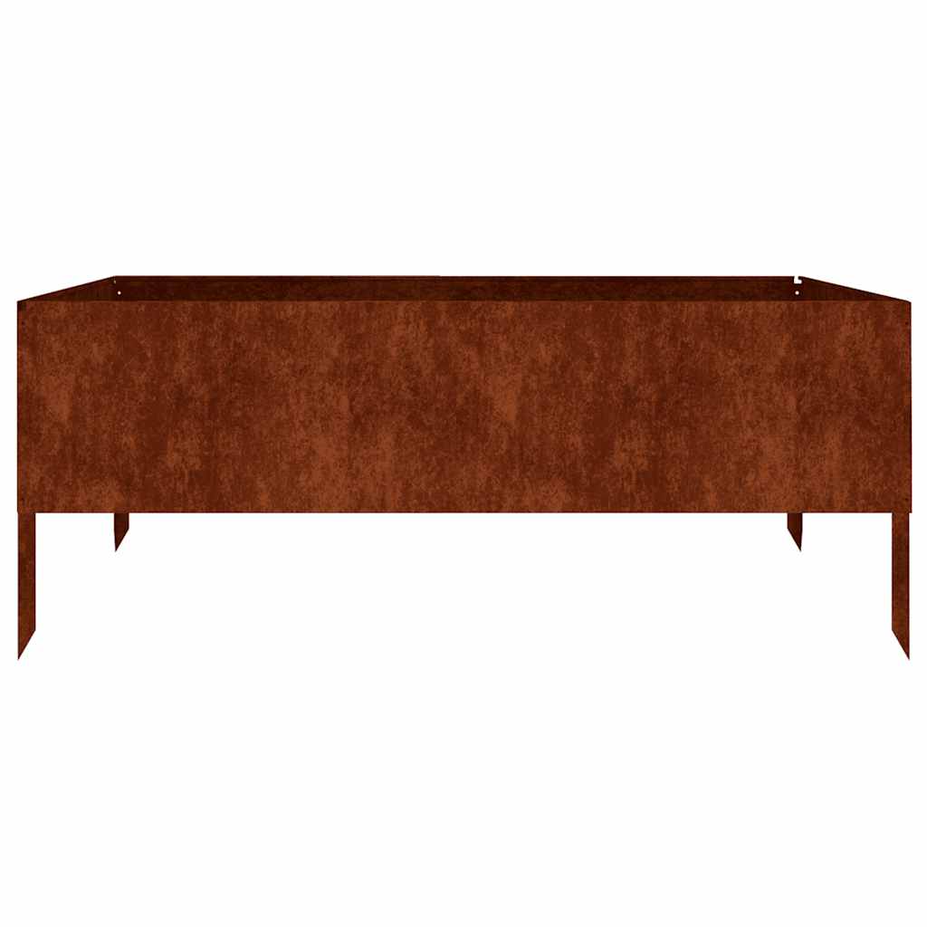 Vidaxl plantenbak 100x100x41 cm cortenstaal