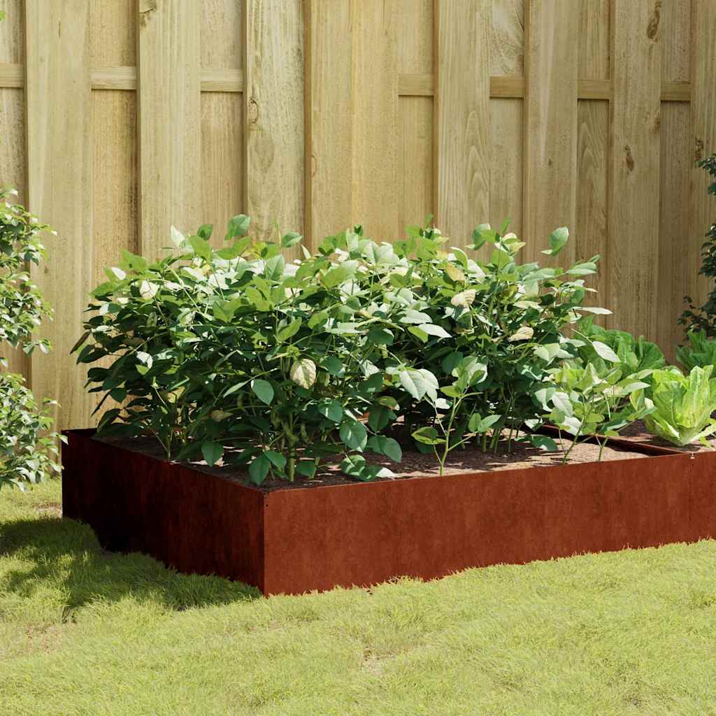 Vidaxl plantenbak 100x100x41 cm cortenstaal