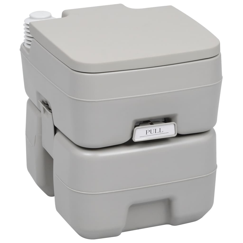 VidaXL Campingtoilet en wasbakset draagbaar